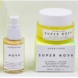 Herbivore SuperNova Eye Cream .5 oz + Mini Nova .33 oz - NEW - 15%Vitamin C